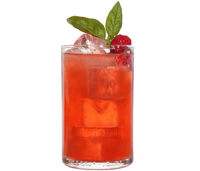 Raspberry Basil Collins Longdrink