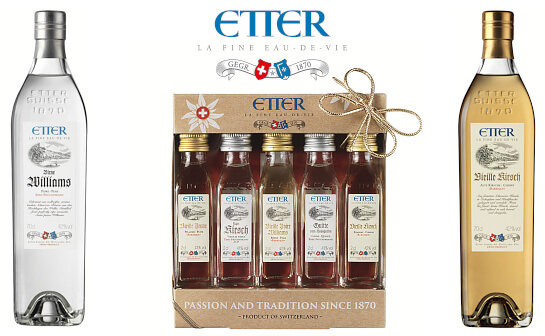 Destillerie Etter - Markenseite Sorten-Übersicht