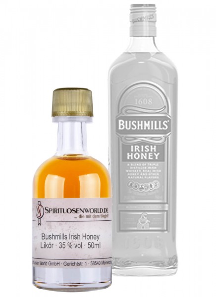Bushmills Irish Honey Whiskey-Likör Tastingminiatur 0,05 L