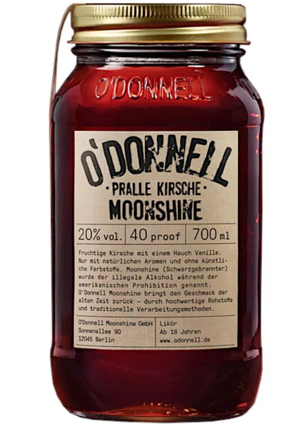 O&#039;Donnell Moonshine Pralle Kirsche Likör 0,7 L
