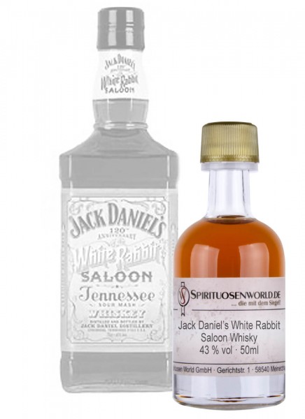 Jack Daniels White Rabbit Saloon Whisky Tastingminiatur 0,05 L