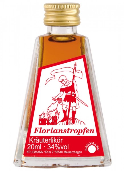 Krugmann Florianstropfen Kräuterlikör Miniatur 0,02 L
