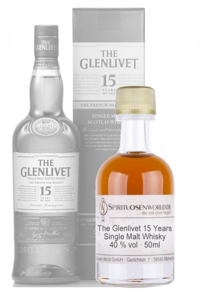 The Glenlivet 15 Jahre Whisky Tastingminiatur 0,05 L