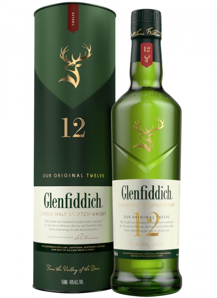 Glenfiddich 12 Years Single Malt Scotch Whisky 1 L