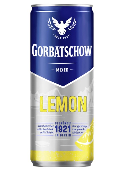 Gorbatschow &amp; Lemon Longdrink 0,33 L Dose
