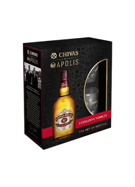 Chivas Regal 12 Years Scotch Whisky Geschenkpackung mit Glas 0,7 L