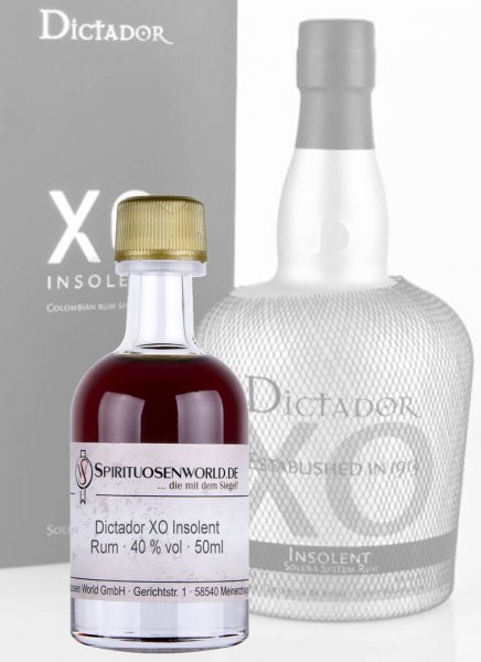 Dictador XO Insolent Rum Tastingminiatur 0,05 L