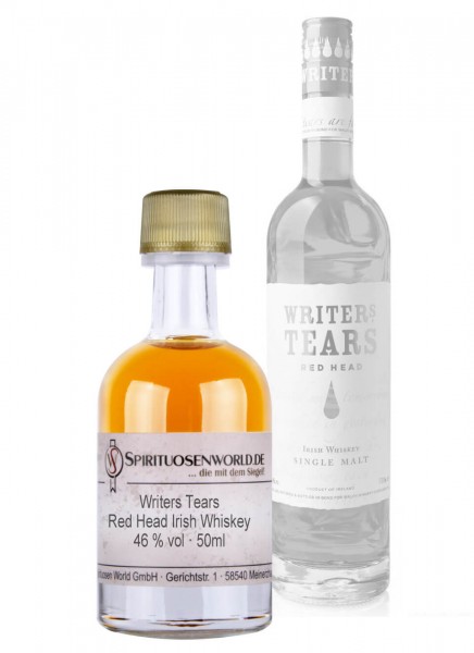 Writers Tears Red Head Irish Whiskey Tastingminiatur 0,05 L