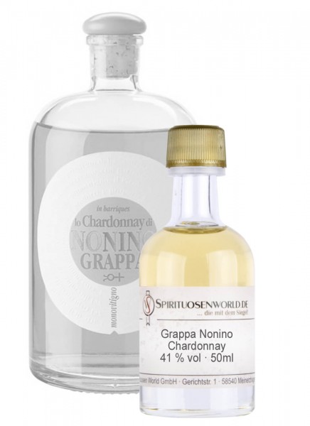 Nonino Chardonnay Grappa Tastingminiatur 0,05 L
