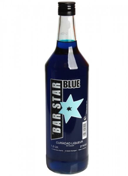 Bar Star Blue Curacao Likör 1 L